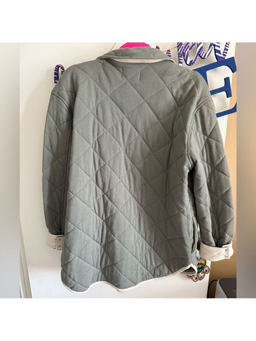 Z Supply Women's Maya Quilted Utility Jacket - Sage Green - Picture 7 of 7